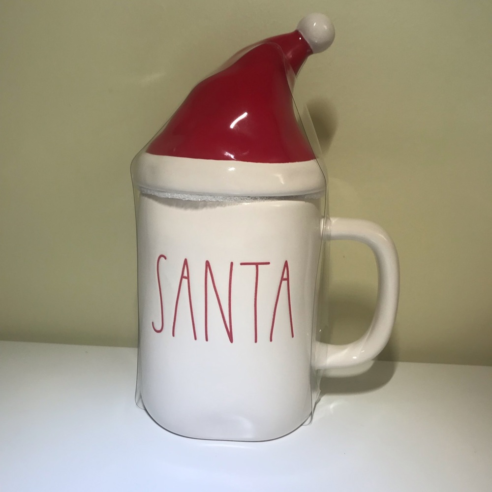 Brand New Rae Dunn Christmas SANTA Ceramic Mug Santa Hat - Picture 1 of 3